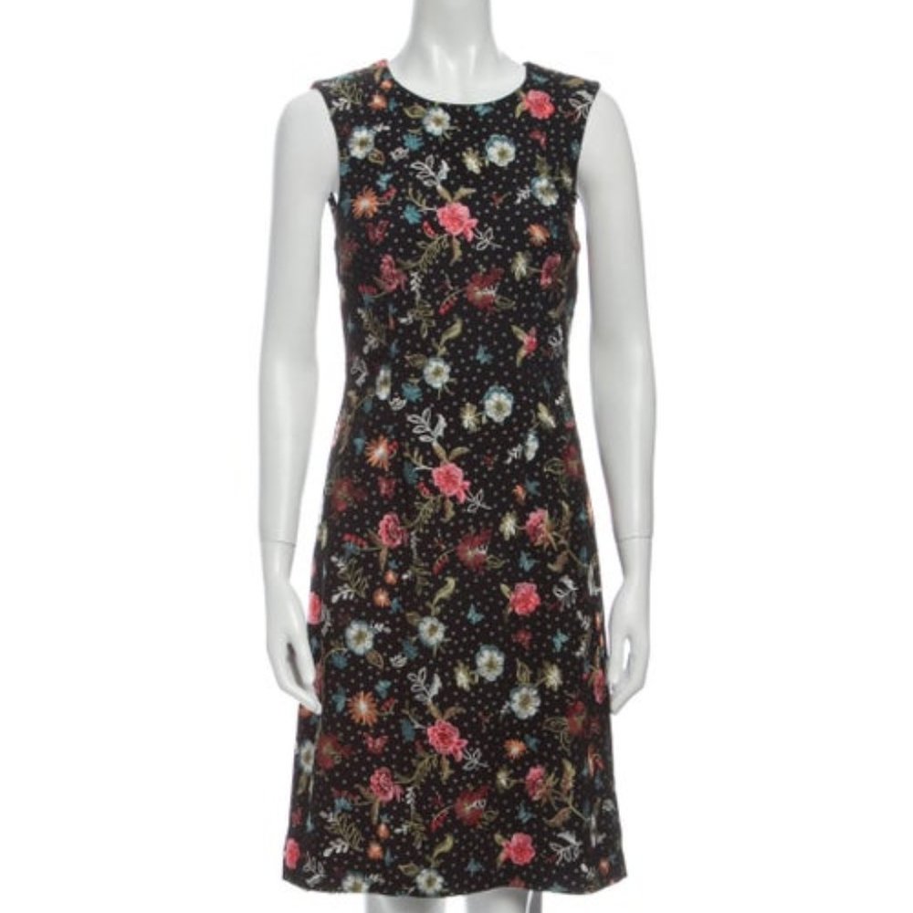 NWT MIKAEL AGHAL Floral Print Knee-Length Dress sz 14